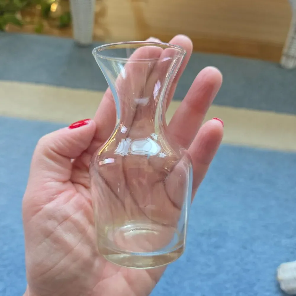 Vintage Libbey Cordial Columbian Clear Stemmed Glasses Pair And Carafe Decanter